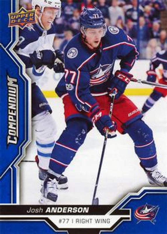 Josh Anderson 2018 Upper Deck Compendium #123 Blue RAW