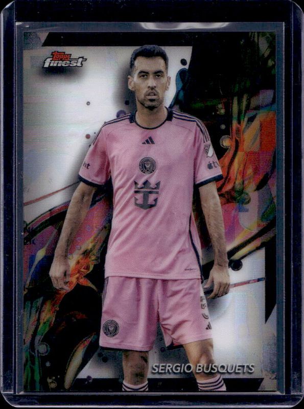 Sergio Busquets 2024 Topps Finest MLS #5 Refractor RAW