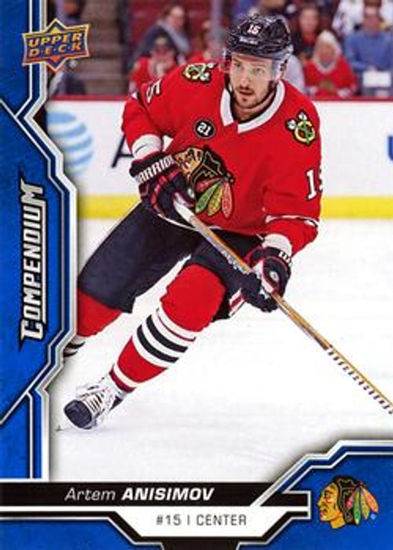 Artem Anisimov 2018 Upper Deck Compendium #523 Blue RAW