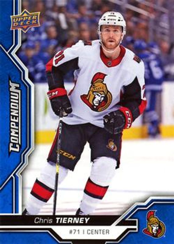 Chris Tierney 2018 Upper Deck Compendium #680 Blue RAW