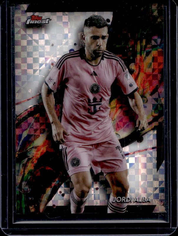 Jordi Alba 2024 Topps Finest MLS #18 Checkerboard Refractor RAW