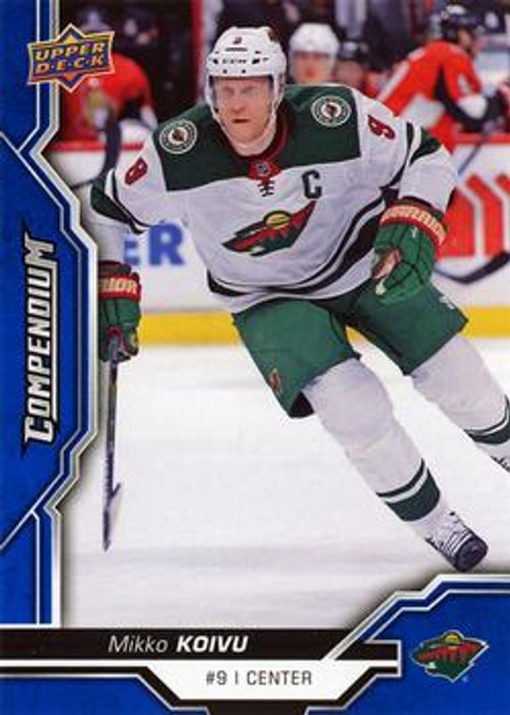 Mikko Koivu 2018 Upper Deck Compendium #195 Blue RAW