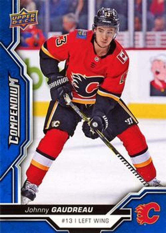 Johnny Gaudreau 2018 Upper Deck Compendium #499 Blue RAW