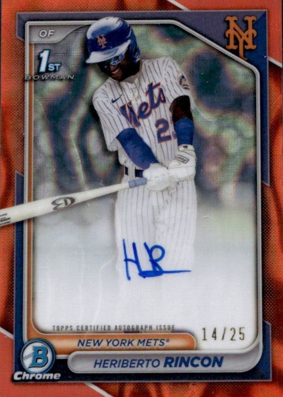 2024 Bowman Chrome #CPA-HR Prospect Auto - Orange Lava Refractor /25 (1st)