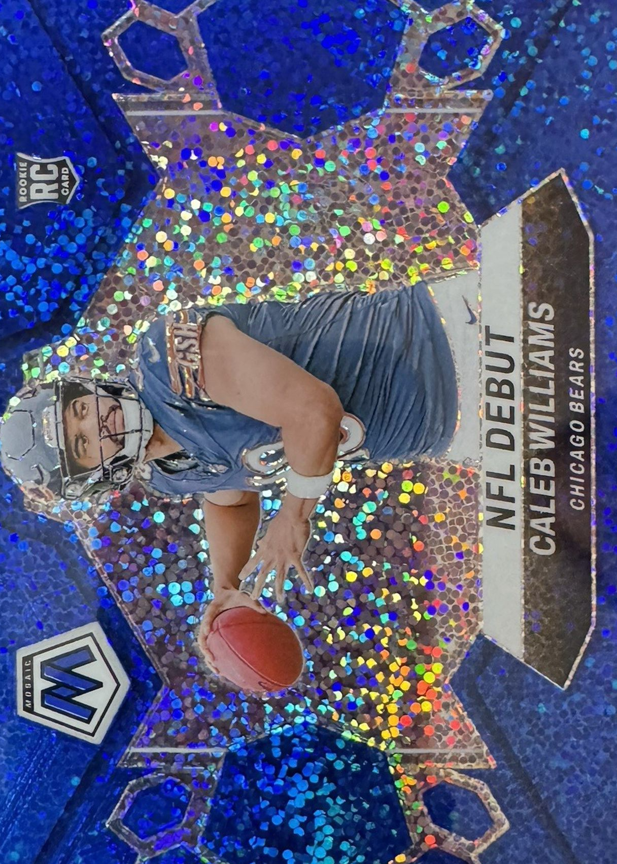 Caleb Williams 2024 Mosaic #289 NFL Debut - Blue Sparkle /96 Price