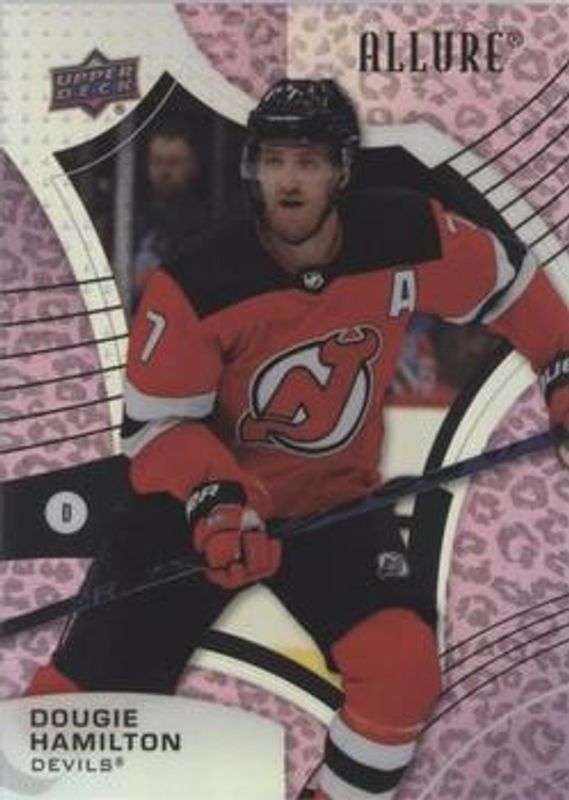 Dougie Hamilton 2021 Upper Deck Allure #23 Pink Blue Leopard RAW