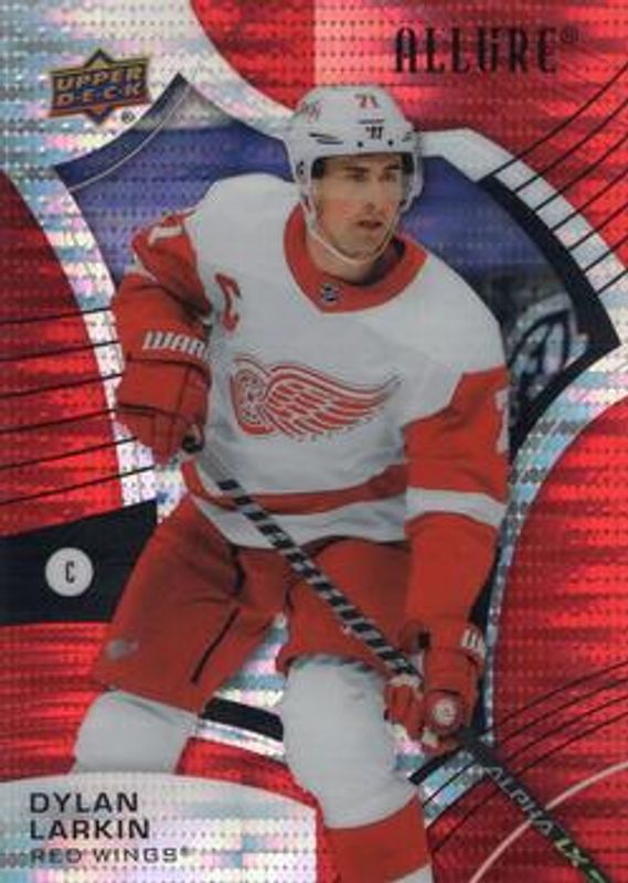 Dylan Larkin 2021 Upper Deck Allure #2 Red Rainbow RAW