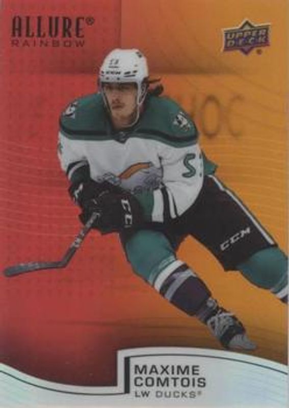 Max Comtois 2021 Upper Deck Allure #R-71 Rainbow Red - Orange RAW