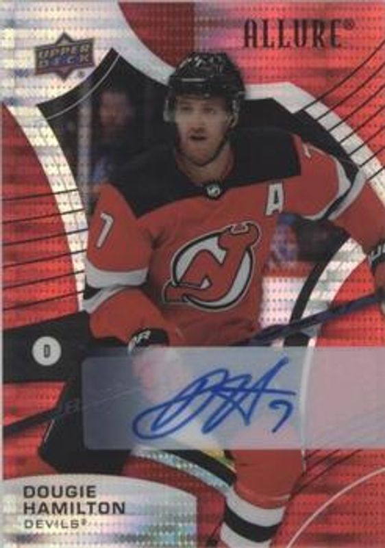 Dougie Hamilton 2021 Upper Deck Allure #23 Autographs - Red Rainbow RAW