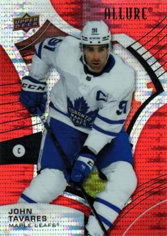John Tavares 2021 Upper Deck Allure #44 Red Rainbow RAW