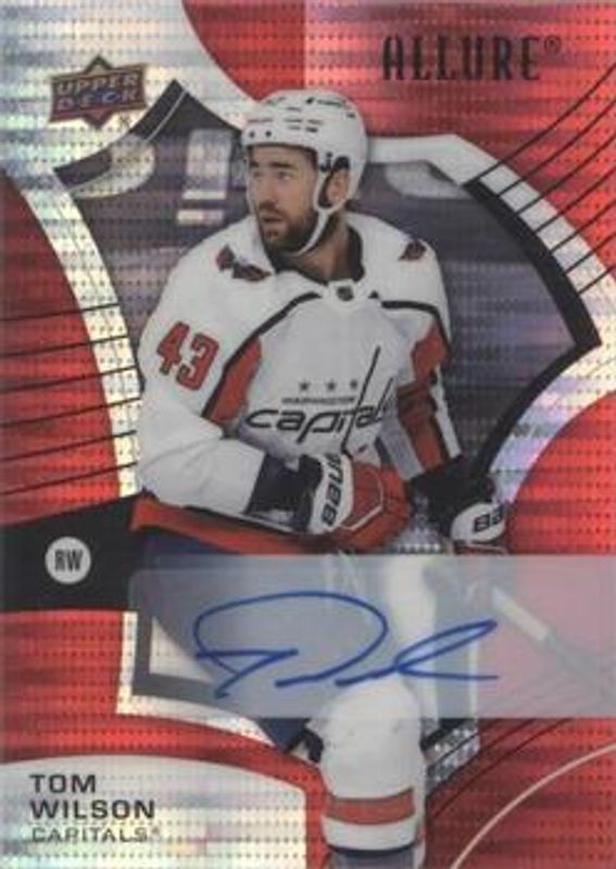 Tom Wilson 2021 Upper Deck Allure #3 Autographs - Red Rainbow RAW