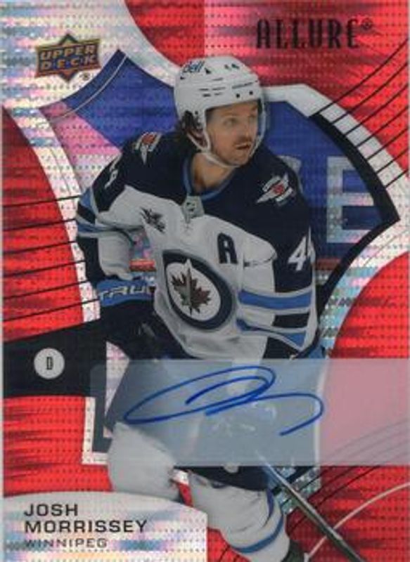 Josh Morrissey 2021 Upper Deck Allure #32 Autographs - Red Rainbow RAW