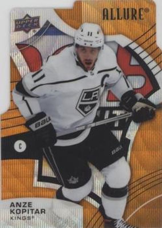 Anze Kopitar 2021 Upper Deck Allure #85 Orange Slice die-cut RAW