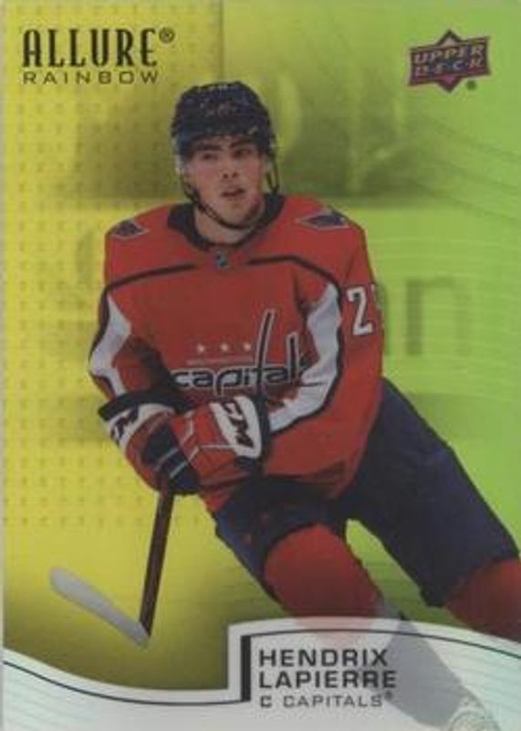 Hendrix Lapierre 2021 Upper Deck Allure #R-12 Rainbow Yellow - Green Rookie RAW