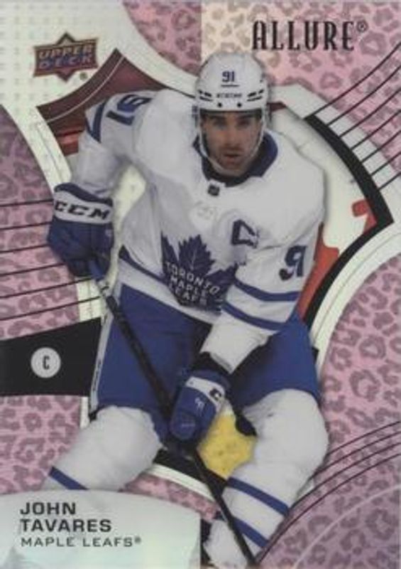 John Tavares 2021 Upper Deck Allure #44 Pink Blue Leopard RAW