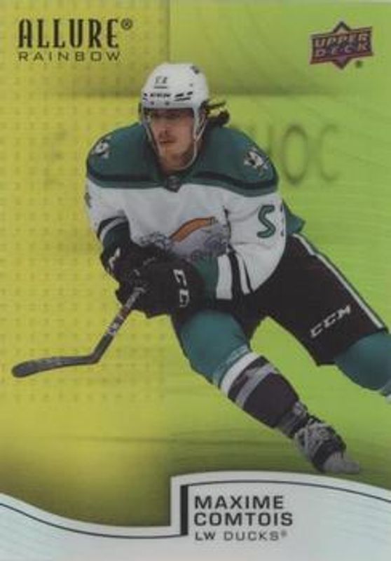 Max Comtois 2021 Upper Deck Allure #R-71 Rainbow Yellow - Green RAW