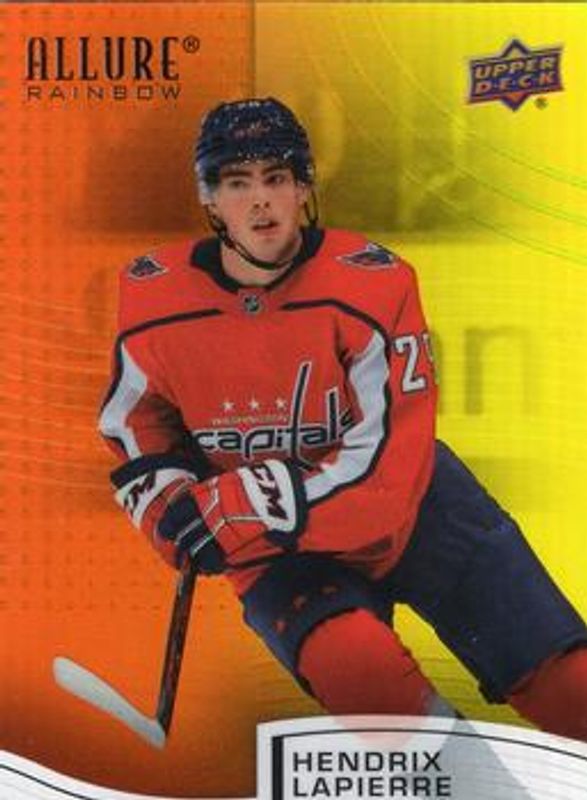 Hendrix Lapierre 2021 Upper Deck Allure #R-12 Rainbow Orange - Yellow Rookie RAW