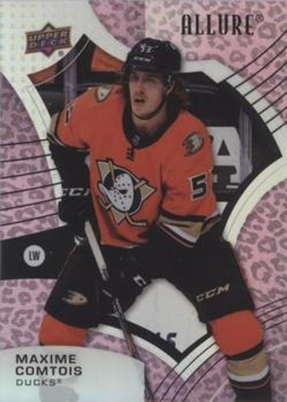 Max Comtois 2021 Upper Deck Allure #25 Pink Blue Leopard RAW