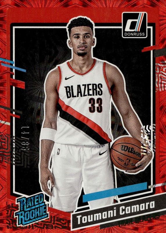Toumani Camara 2023 Donruss #245 Fireworks Red /88 Rookie RAW