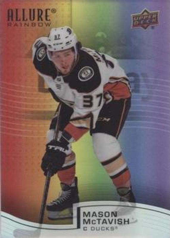 Mason McTavish 2021 Upper Deck Allure #R-3 Rainbow - Double Rainbow Rookie RAW