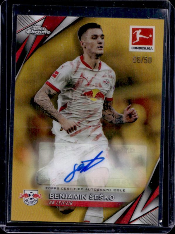 2024 Topps Chrome Bundesliga #BA-BS Base Autographs - Gold Refractor /50