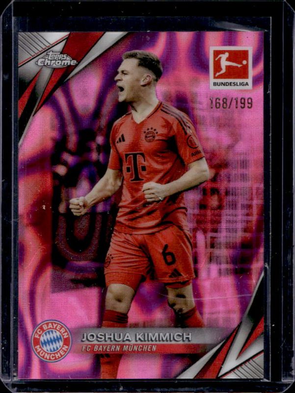 Joshua Kimmich 2024 Topps Chrome Bundesliga #79 Pink Lava Refractor /199 RAW