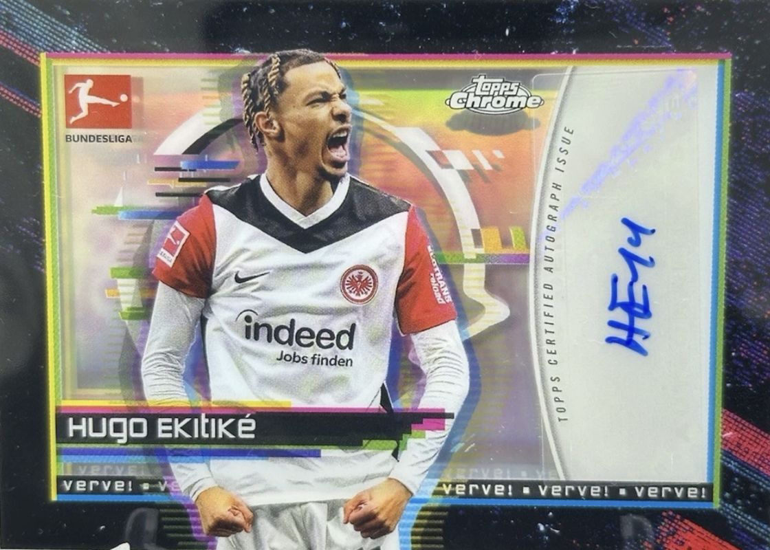 Hugo Ekitike 2024 Topps Chrome Bundesliga #VC-HE Verve Chrome Autographs RAW