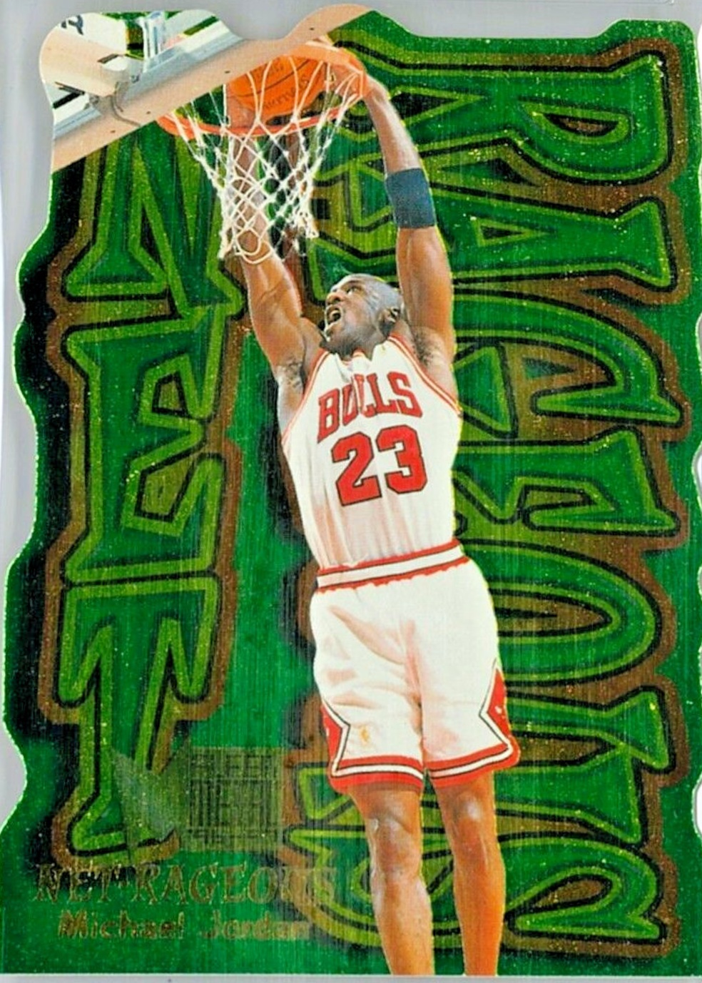 Michael Jordan 1996 Metal #5 Net-Rageous Price Guide - Sports Card 