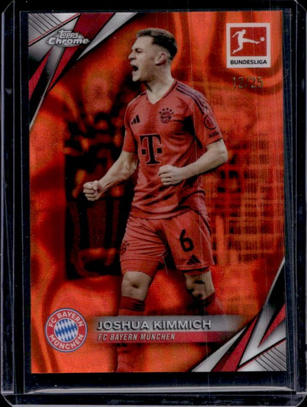 Joshua Kimmich 2024 Topps Chrome Bundesliga #79 Orange Lava Refractor /25 RAW