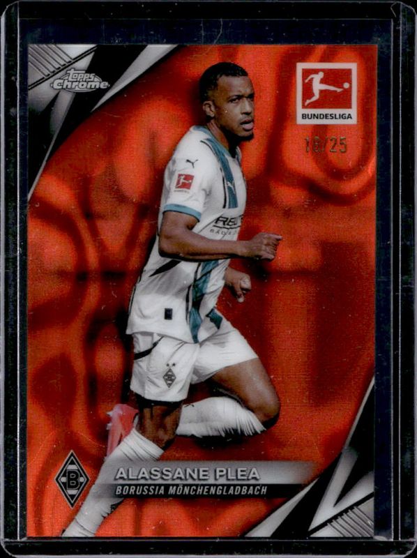 Alassane Plea 2024 Topps Chrome Bundesliga #76 Orange Lava Refractor /25 RAW
