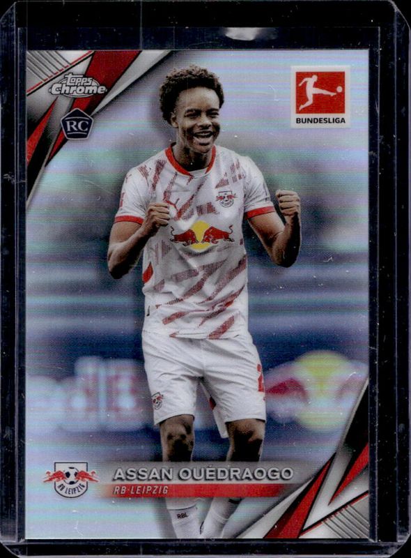 Assan Ouedraogo 2024 Topps Chrome Bundesliga #58 Refractor Rookie RAW