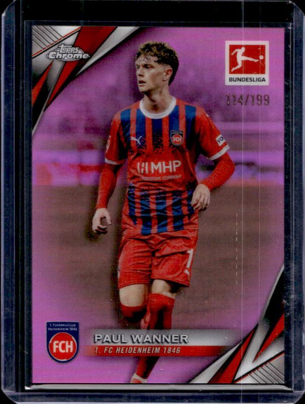 Paul Wanner 2024 Topps Chrome Bundesliga #43 Pink Refractor /199 RAW