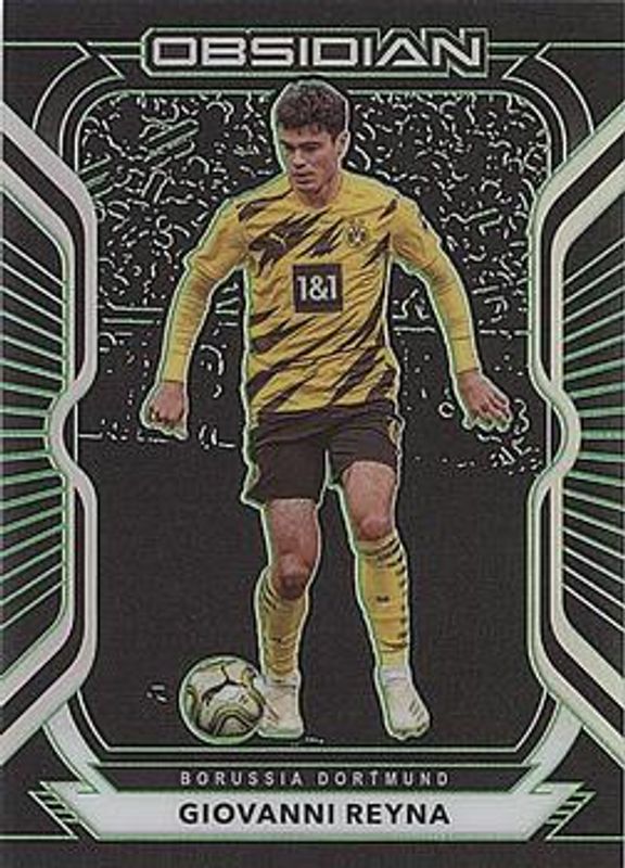 Giovanni Reyna 2020 Obsidian #7 Electric Etch Green /25 RAW