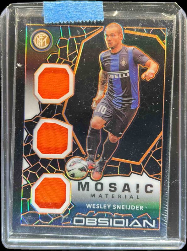 Wesley Sneijder 2020 Obsidian #MO-WS Mosaic Material Relics - Orange /50 RAW