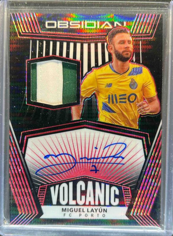Miguel Layun 2020 Obsidian #VO-LYN Volcanic Material Signatures - Red Pulsar /8 RAW