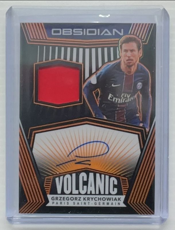 Grzegorz Krychowiak 2020 Obsidian #VO-GKR Volcanic Material Signatures - Orange /25 RAW