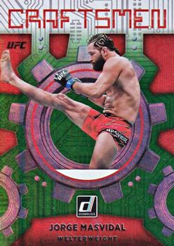 Jorge Masvidal 2022 Donruss UFC #11 Craftsmen Green Flood RAW