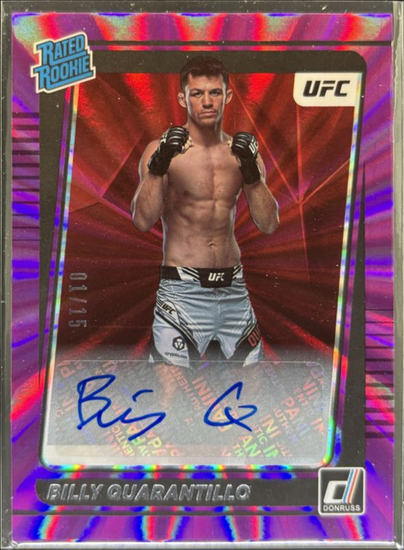 2022 Donruss UFC #201 Signatures - Holo Purple Laser /15