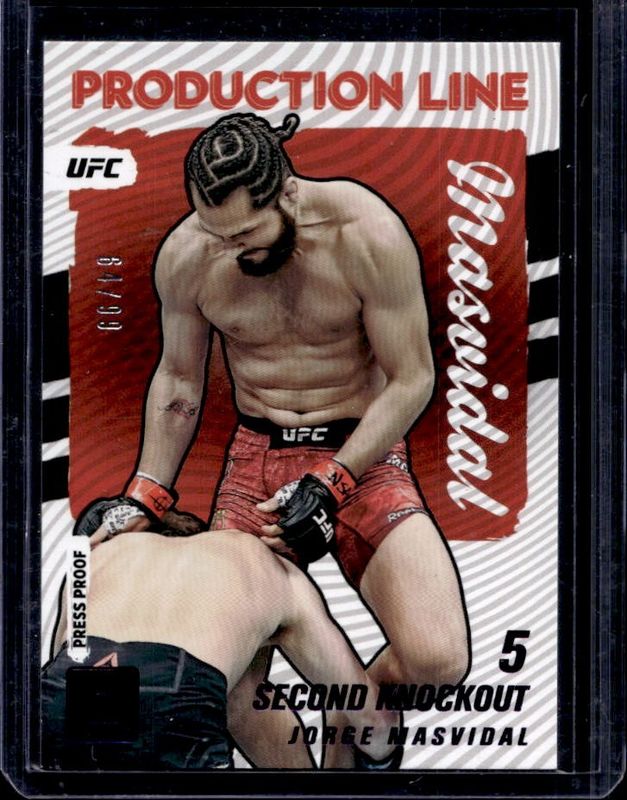 Jorge Masvidal 2022 Donruss UFC #7 Production Line Press Proof Purple /99 RAW