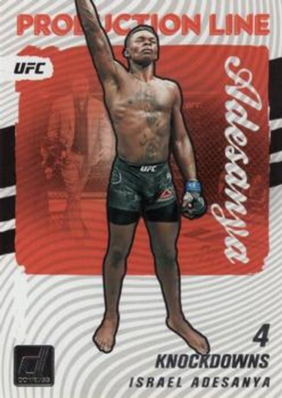 Israel Adesanya 2022 Donruss UFC #3 Production Line RAW
