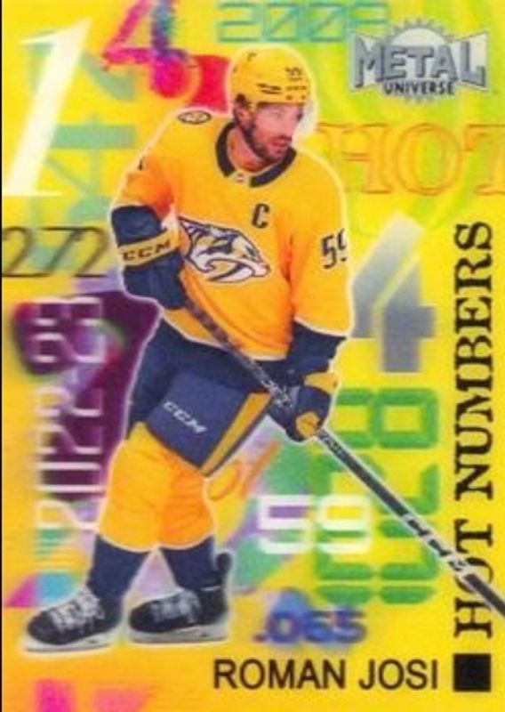 Roman Josi 2022 Metal Universe #HN-16 Hot Numbers RAW
