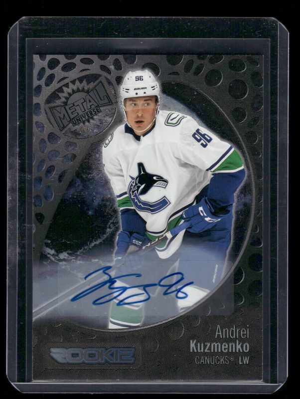 Andrei Kuzmenko 2022 Metal Universe #200 Auto Silver FX /349 Rookie RAW