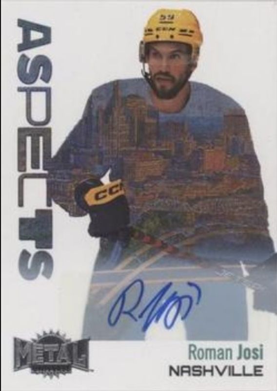 Roman Josi 2022 Metal Universe #A-2 Aspects Autographs RAW