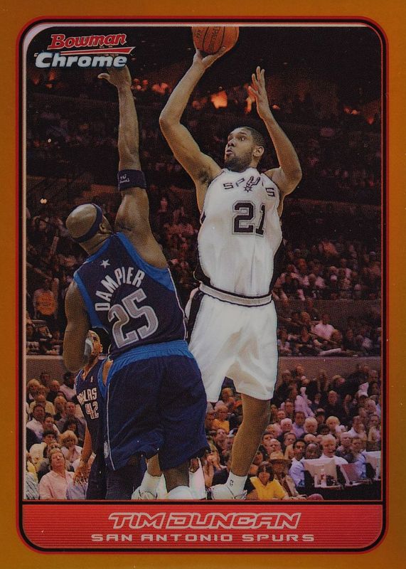 Tim Duncan 2006 Bowman #20 Chrome - Gold Refractor /50 PSA 10