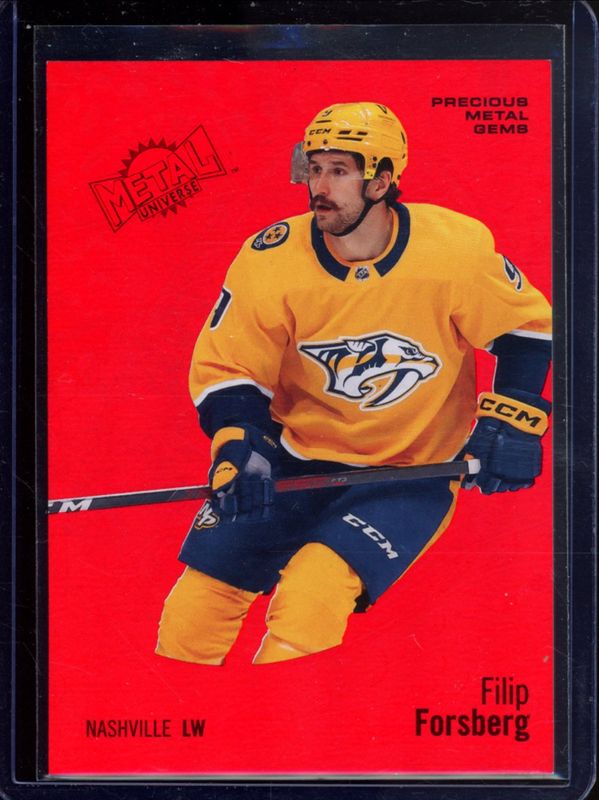 Filip Forsberg 2022 Metal Universe #92 Precious Metal Gems Red /100 RAW