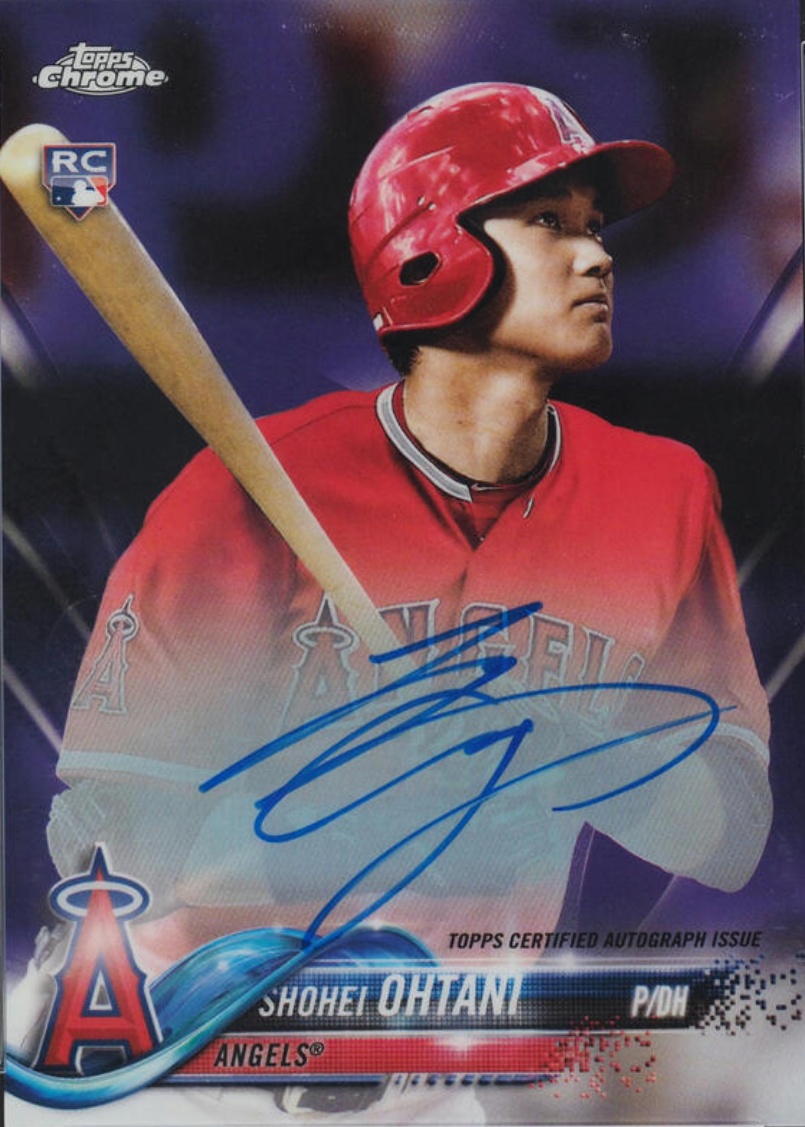 Shohei Ohtani 2018 Topps Chrome #RA-SO Rookie Auto - Purple