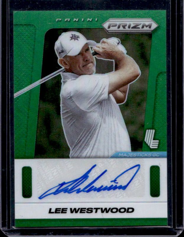 Lee Westwood 2025 Prizm LIV #TS-LW Throwback Signatures - Green /18 RAW