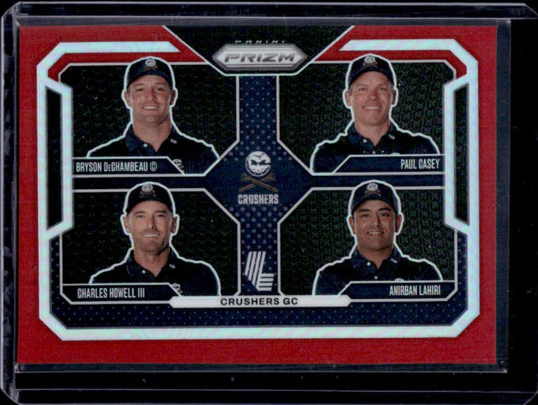 Anirban Lahiri / Bryson DeChambeau / Charles Howell III / Paul Casey 2025 Prizm LIV #57 Team Cards - Red /125 RAW