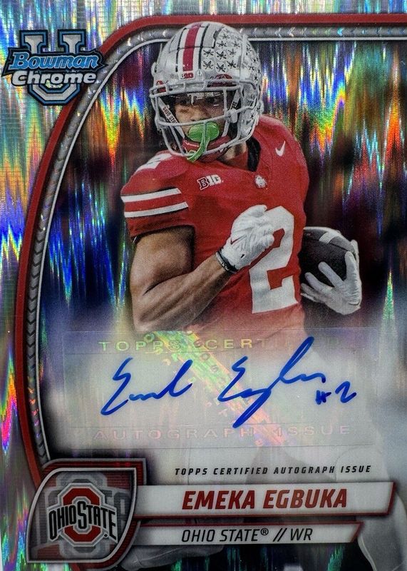 2024 Bowman Chrome University #PA-EEG Prospect Auto - Stealth Refractor