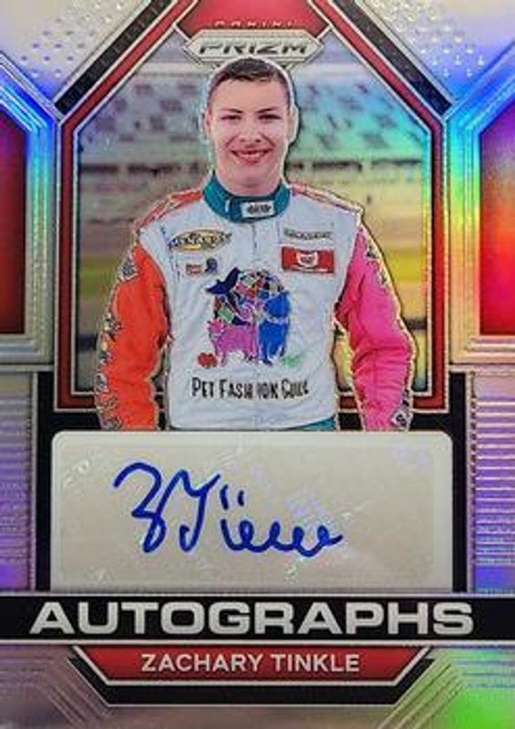 Zachary Tinkle 2023 Prizm NASCAR #A-ZTK Autographs RAW